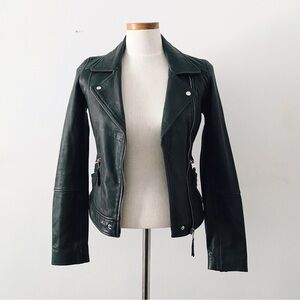 ZARA TRAFALUC Women's Black Leather Jacket